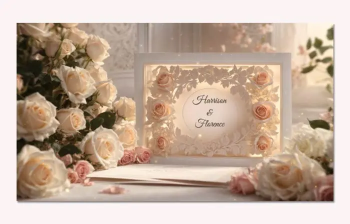 Floral Themed 3D Wedding Invitation Card Slideshow